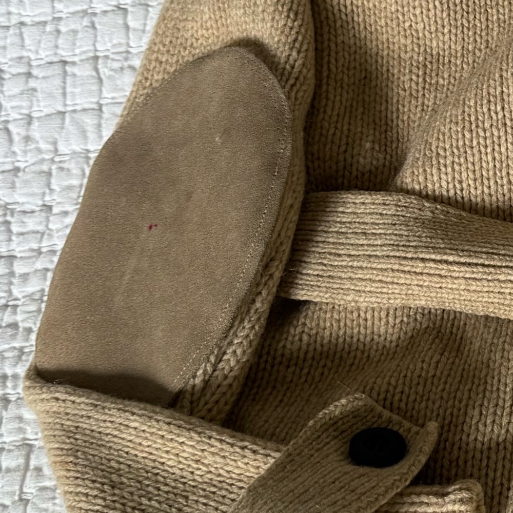 A.P.C. Women's Tan Double-Breasted Sweater Jacket - Picture 8 of 8